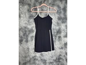 All in motion Black Sleeveless Dress with White Trim